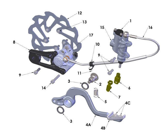 2026 Cobra CX50 SRx KING - BRAKE - REAR