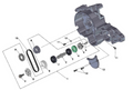 2021 Cobra CX50 SRx FWE - ENGINE - WATER PUMP