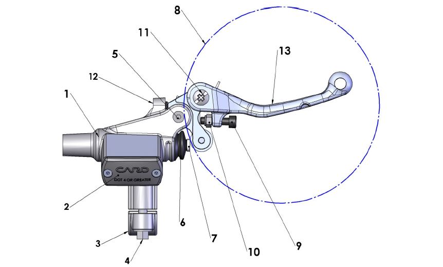 2017 COBRA CX65 - FRONT BRAKE MASTER CYLINDER