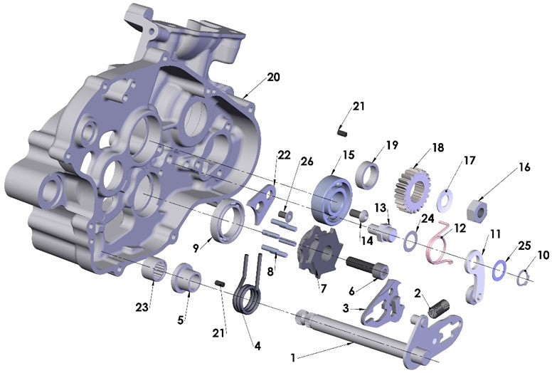 2021 Cobra CX65 - ENGINE - SHIFT MECHANISM