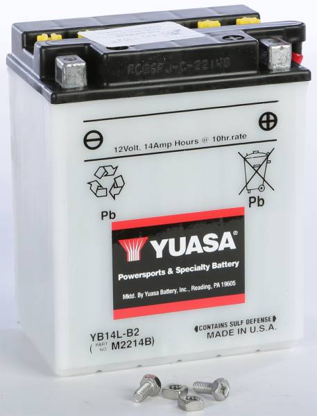 YUASA - BATTERY YB14L-B2 CONVENTIONAL - Image 1