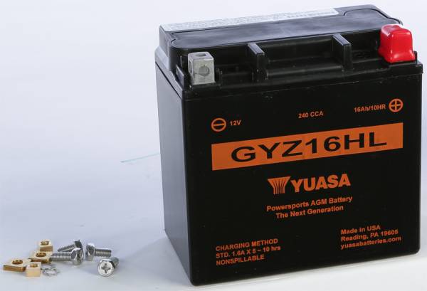 YUASA - BATTERY GYZ16HL SEALED FACTORY ACTIVATED - Image 1