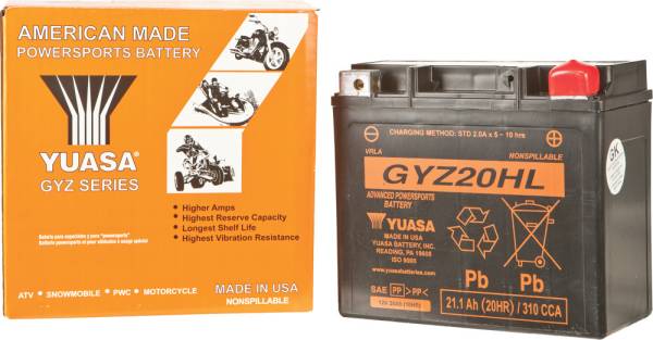 YUASA - BATTERY GYZ20HL SEALED FACTORY ACTIVATED - Image 1