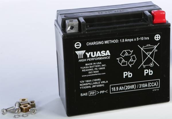 YUASA - BATTERY YTX20HL SEALED FACTORY ACTIVATED - Image 1