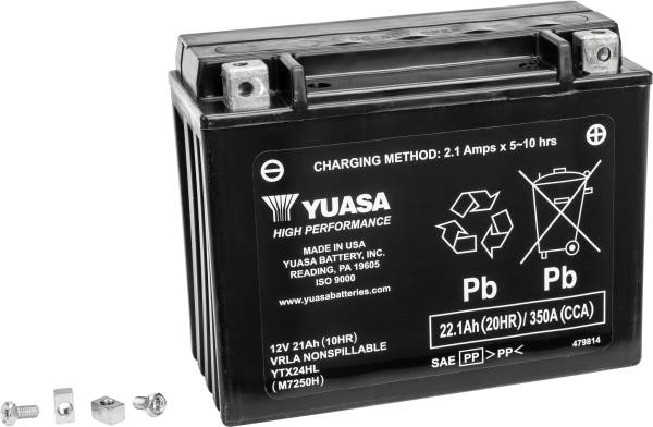 YUASA - BATTERY YTX24HL SEALED FACTORY ACTIVATED - Image 1