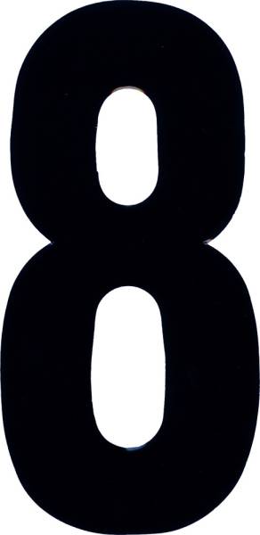 DIRT DIGITS - #8 7" BLACK DIGITS 3/PK - Image 1