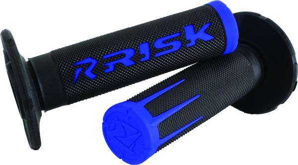 RISK RACING - FUSION 2.0 MOTORCYCLE GRIPS BLUE - Image 1