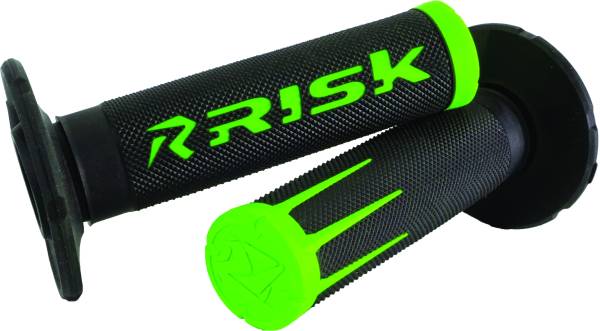 RISK RACING - FUSION 2.0 MOTORCYCLE GRIPS GREEN - Image 1