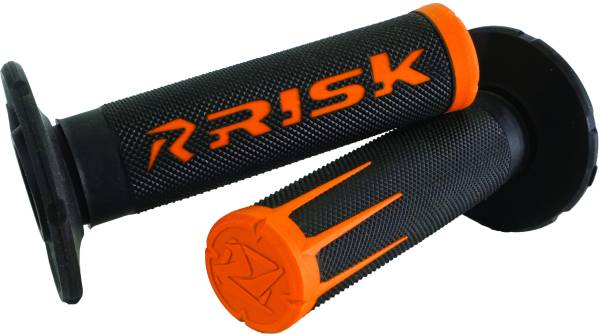 RISK RACING - FUSION 2.0 MOTORCYCLE GRIPS ORANGE - Image 1