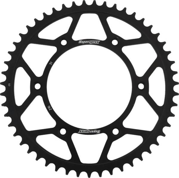 SUPERSPROX - REAR SPROCKET STEEL 51T-520 BLK HON - Image 1