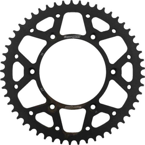 SUPERSPROX - REAR SPROCKET STEEL 53T-520 BLK HON - Image 1