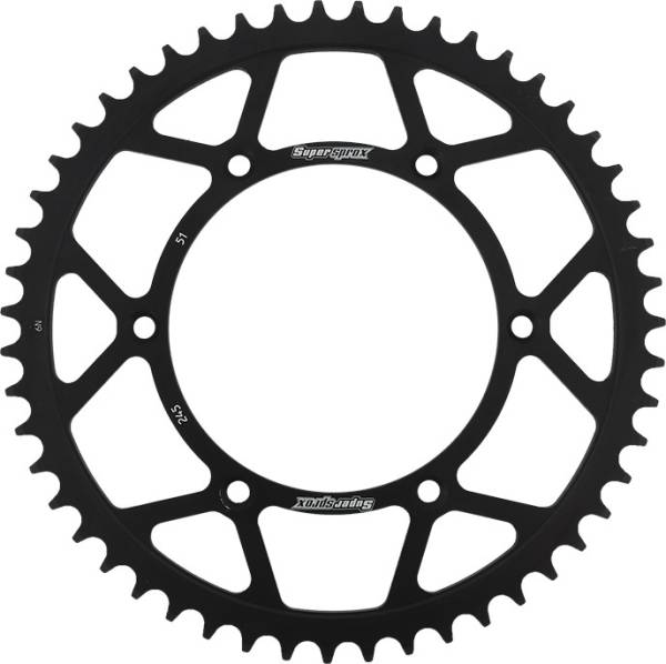 SUPERSPROX - REAR SPROCKET STEEL 51T-520 BLK YAM - Image 1