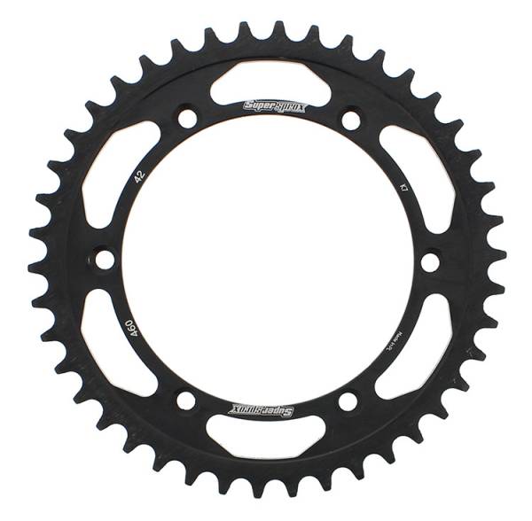 SUPERSPROX - REAR SPROCKET STEEL 42T-520 BLK KAW - Image 1