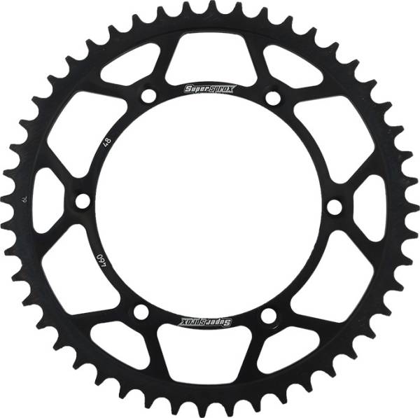 SUPERSPROX - REAR SPROCKET STEEL 48T-520 BLK KAW/SUZ - Image 1