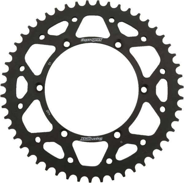 SUPERSPROX - REAR SPROCKET STEEL 51T-520 BLK KAW - Image 1