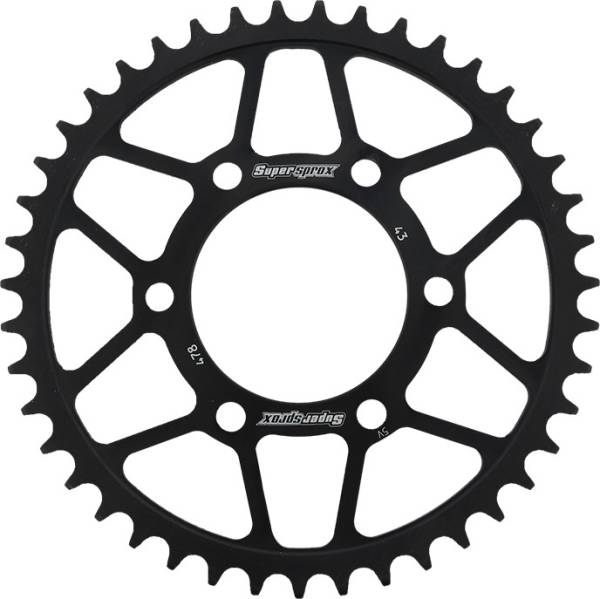 SUPERSPROX - REAR SPROCKET STEEL 43T-520 BLK KAW - Image 1