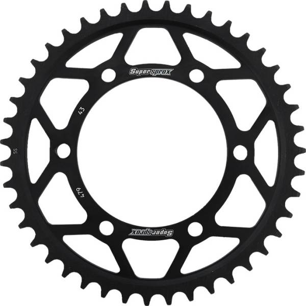 SUPERSPROX - REAR SPROCKET STEEL 43T-530 BLK YAM - Image 1