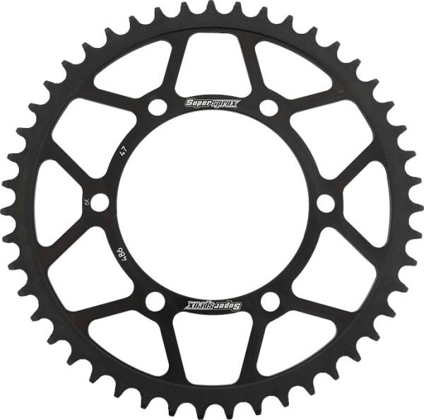 SUPERSPROX - REAR SPROCKET STEEL 47T-520 BLK HON/KAW/YAM - Image 1