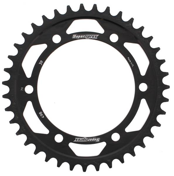 SUPERSPROX - REAR SPROCKET STEEL 39T-525 BLK KAW/SUZ - Image 1