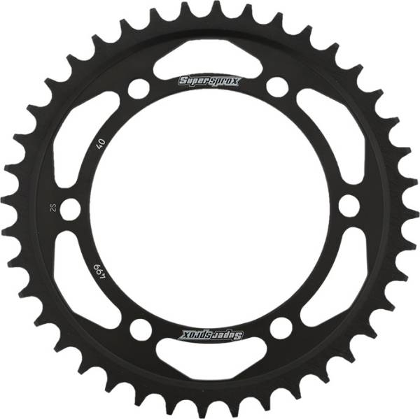 SUPERSPROX - REAR SPROCKET STEEL 40T-530 BLK KAW/SUZ - Image 1