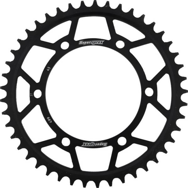 SUPERSPROX - REAR SPROCKET STEEL 45T-530 BLK KAW - Image 1