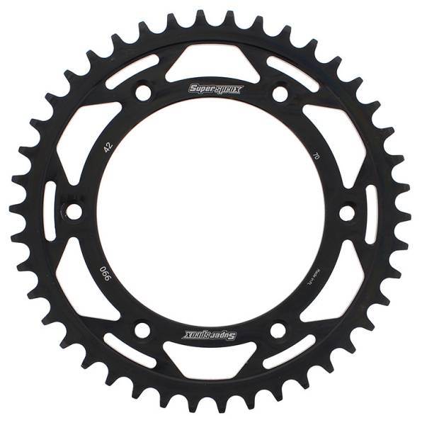 SUPERSPROX - REAR SPROCKET STEEL 42T-520 BLK HUSQ/KTM - Image 1