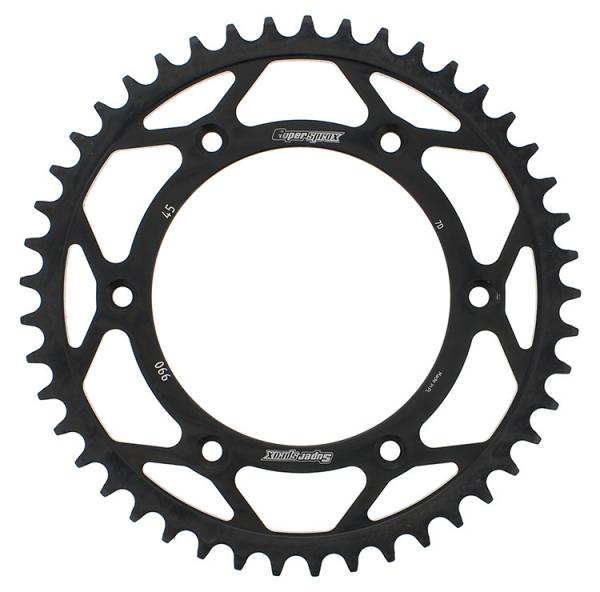 SUPERSPROX - REAR SPROCKET STEEL 45T-520 BLK HUS/HUSQ/KTM - Image 1