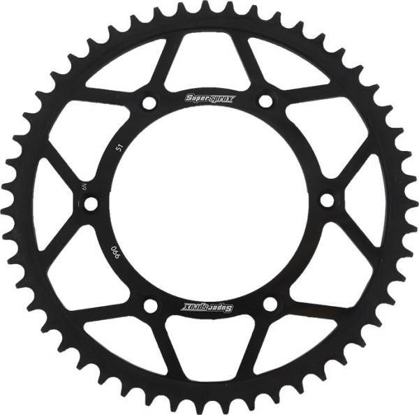 SUPERSPROX - REAR SPROCKET STEEL 51T-520 BLK HUSQ/KTM - Image 1