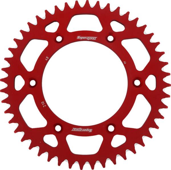 SUPERSPROX - REAR SPROCKET ALUMINUM 48T-520 RED HON - Image 1