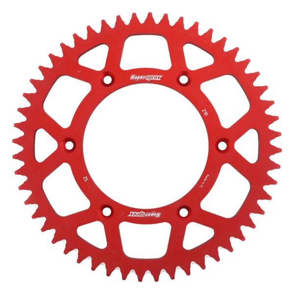 SUPERSPROX - REAR SPROCKET ALUMINUM 52T-520 RED HON - Image 1