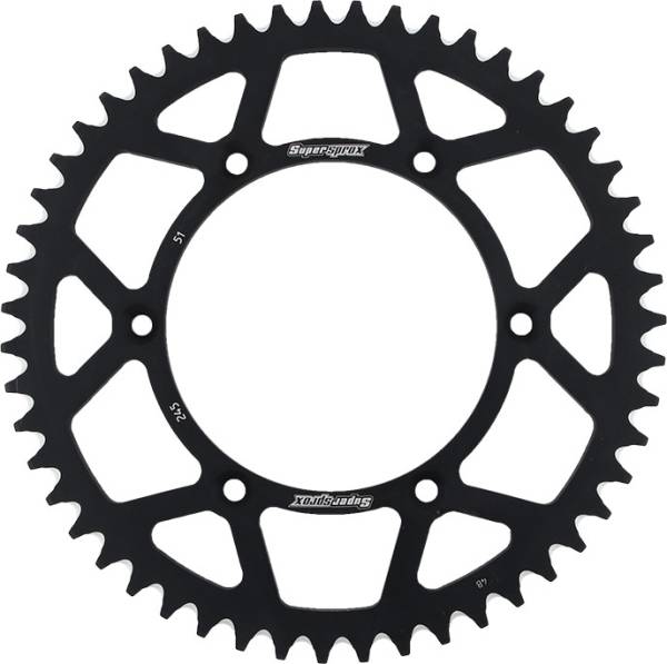 SUPERSPROX - REAR SPROCKET ALUMINUM 51T-520 BLK YAM - Image 1