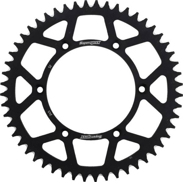 SUPERSPROX - REAR SPROCKET ALUMINUM 52T-520 BLK YAM - Image 1