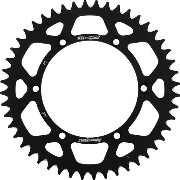 SUPERSPROX - REAR SPROCKET ALUMINUM 48T-520 BLK KAW/SUZ - Image 1