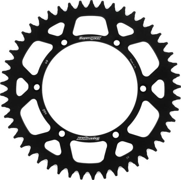 SUPERSPROX - REAR SPROCKET ALUMINUM 49T-520 BLK KAW - Image 1