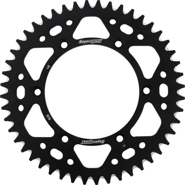 SUPERSPROX - REAR SPROCKET ALUMINUM 48T-520 BLK SUZ - Image 1