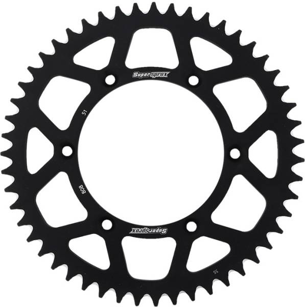 SUPERSPROX - REAR SPROCKET ALUMINUM 51T-520 BLK SUZ - Image 1