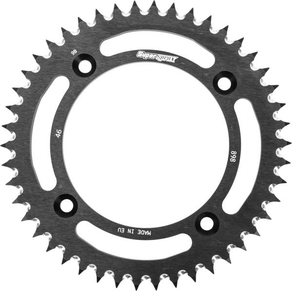 SUPERSPROX - REAR SPROCKET ALUMINUM 46T-428 BLK HUSQ/KTM - Image 1