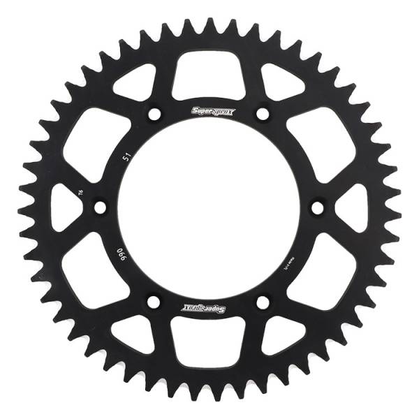 SUPERSPROX - REAR SPROCKET ALUMINUM 51T-520 BLK HUSQ/KTM - Image 1