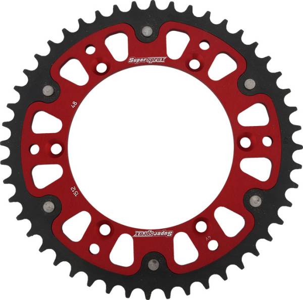 SUPERSPROX - REAR STEALTH SPROCKET ALU/STL 48T-520 RED BETA/GAS/HUSQ/SHE - Image 1