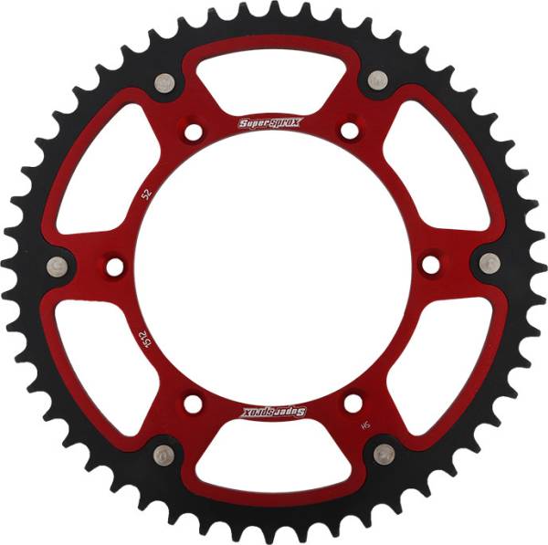 SUPERSPROX - REAR STEALTH SPROCKET ALU/STL 52T-520 RED HUSQ - Image 1