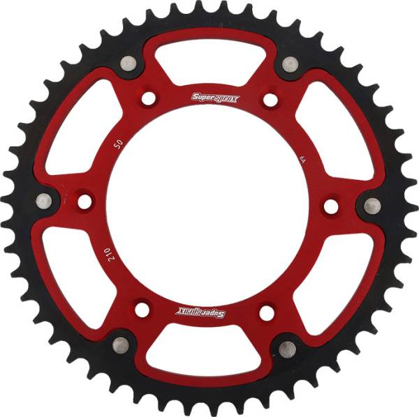 SUPERSPROX - REAR STEALTH SPROCKET ALU/STL 50T-520 RED HON - Image 1