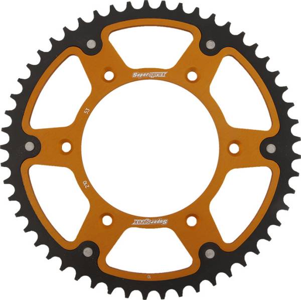 SUPERSPROX - REAR STEALTH SPROCKET ALU/STL 53T-520 GLD HON - Image 1