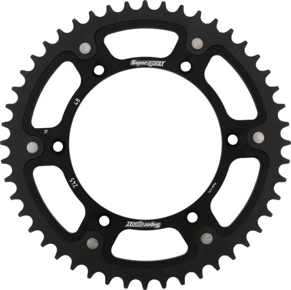 SUPERSPROX - REAR STEALTH SPROCKET ALU/STL 48T-520 BLK YAM - Image 1