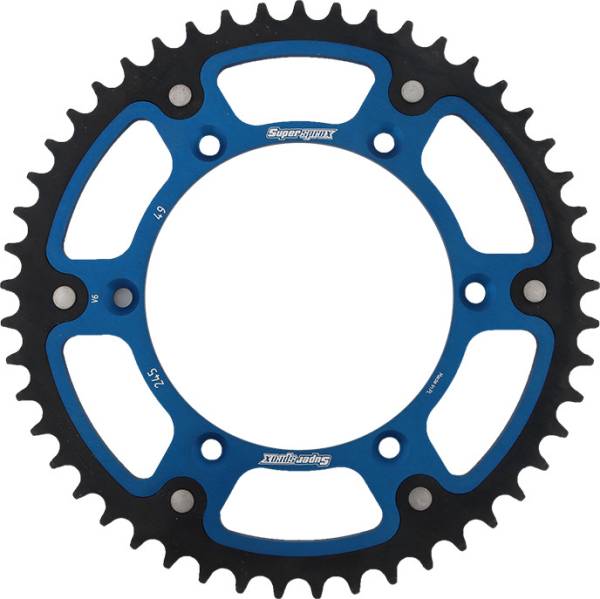 SUPERSPROX - REAR STEALTH SPROCKET ALU/STL 49T-520 BLU YAM - Image 1