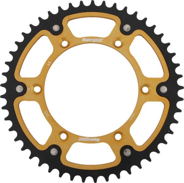 SUPERSPROX - REAR STEALTH SPROCKET ALU/STL 49T-520 GLD YAM - Image 1