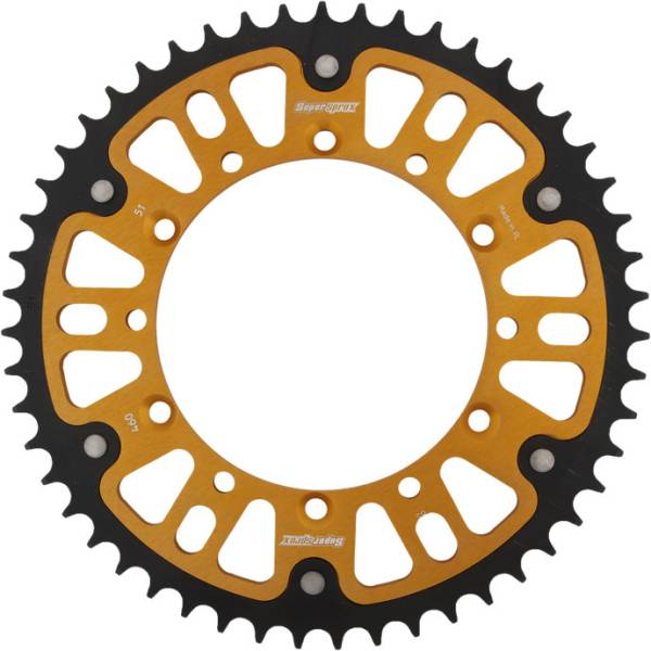 SUPERSPROX - REAR STEALTH SPROCKET ALU/STL 51T-520 GLD KAW - Image 1