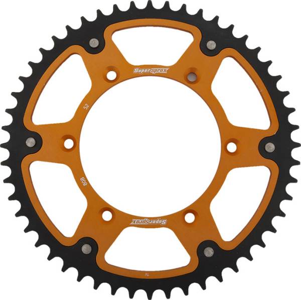 SUPERSPROX - REAR STEALTH SPROCKET ALU/STL 52T-520 GLD KAW/SUZ - Image 1