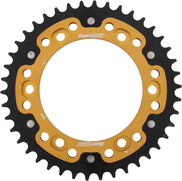 SUPERSPROX - REAR STEALTH SPROCKET ALU/STL 42T-525 GLD KTM - Image 1