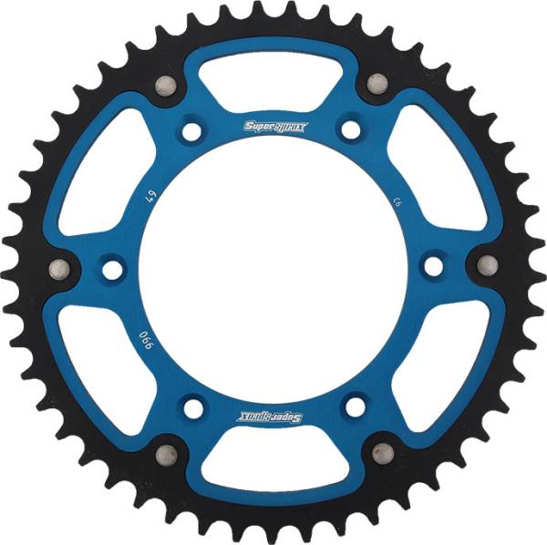 SUPERSPROX - REAR STEALTH SPROCKET ALU/STL 49T-520 BLU HUSQ/KTM - Image 1