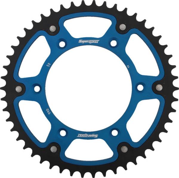 SUPERSPROX - REAR STEALTH SPROCKET ALU/STL 50T-520 BLU HUS/HUSQ/KTM - Image 1